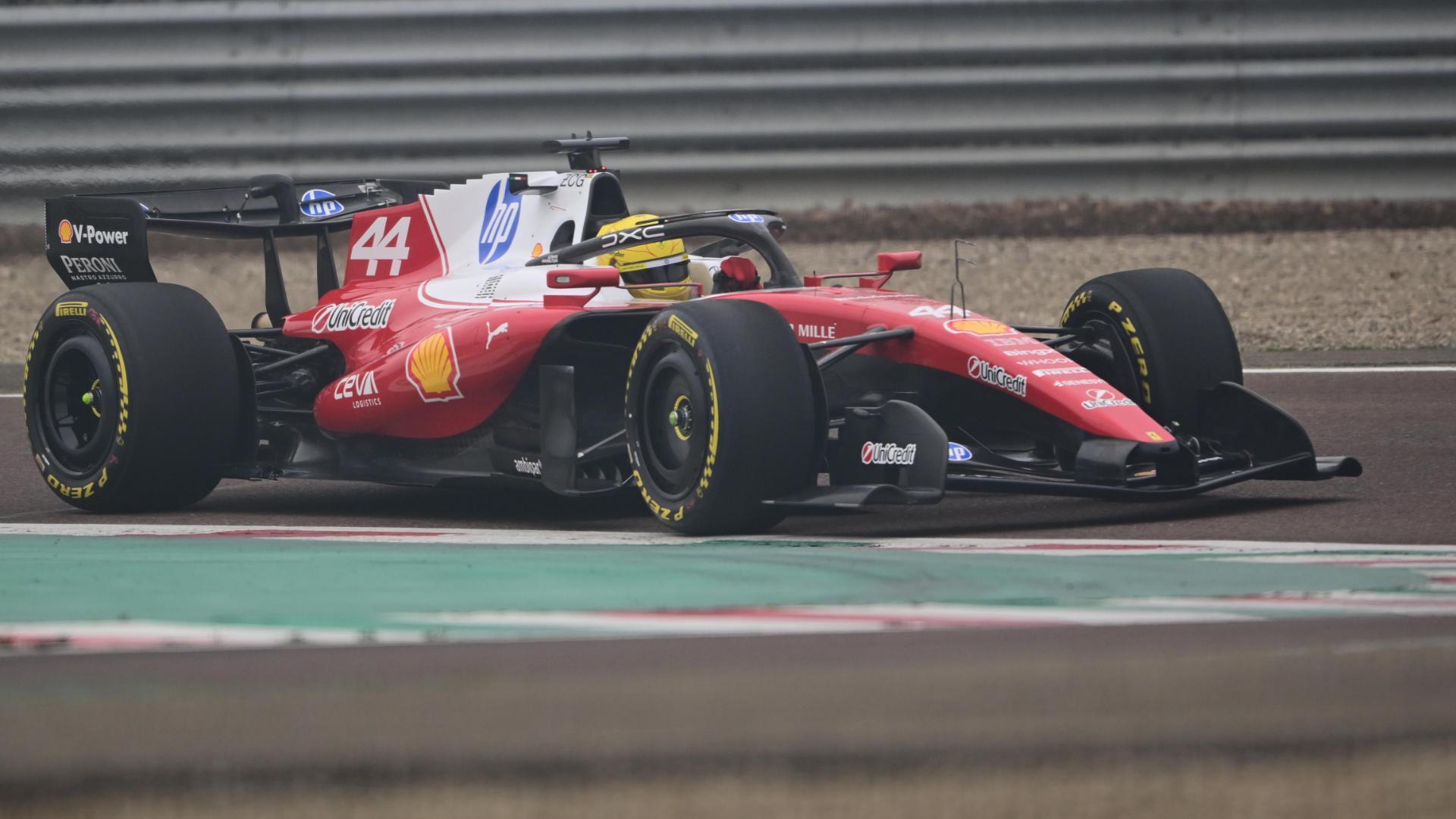 A first look at F1's new active aero system on Hamilton's Ferrari
