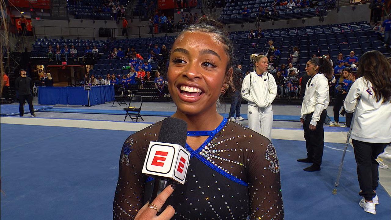 No. 3 Florida's Selena Harris-Miranda describes beating No. 6 Arkansas