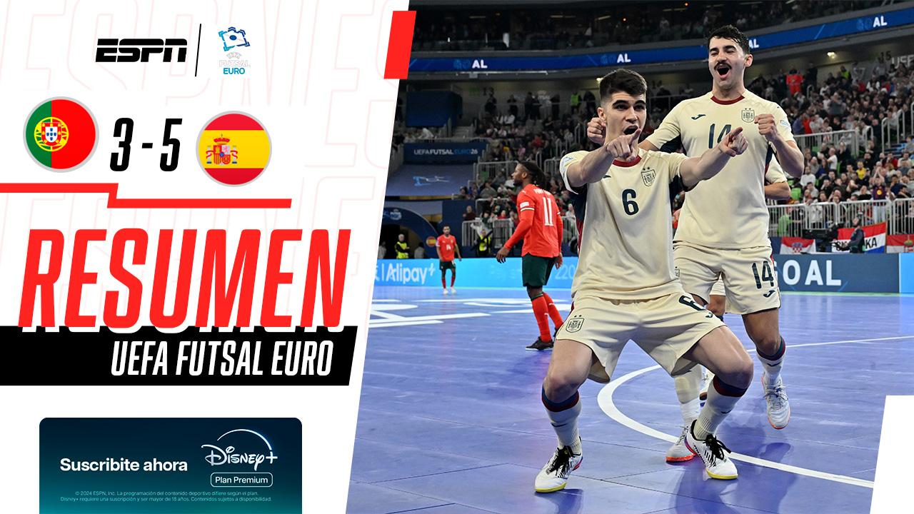España derrotó 5-3 a Portugal y se consagró campeona de Europa en Futsal
