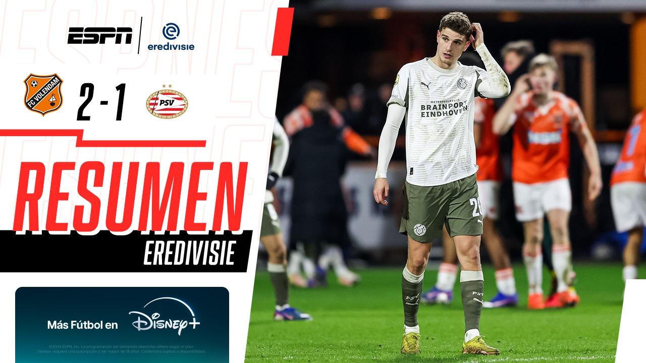 Victoria para Volendam con intenso cierre contra PSV