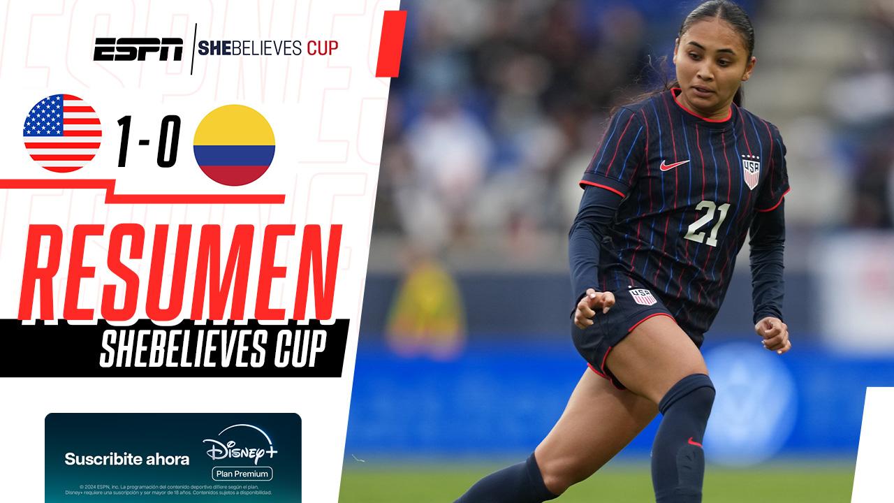 ¡Estados Unidos se quedó con la SheBelieves Cup tras vencer a Colombia!