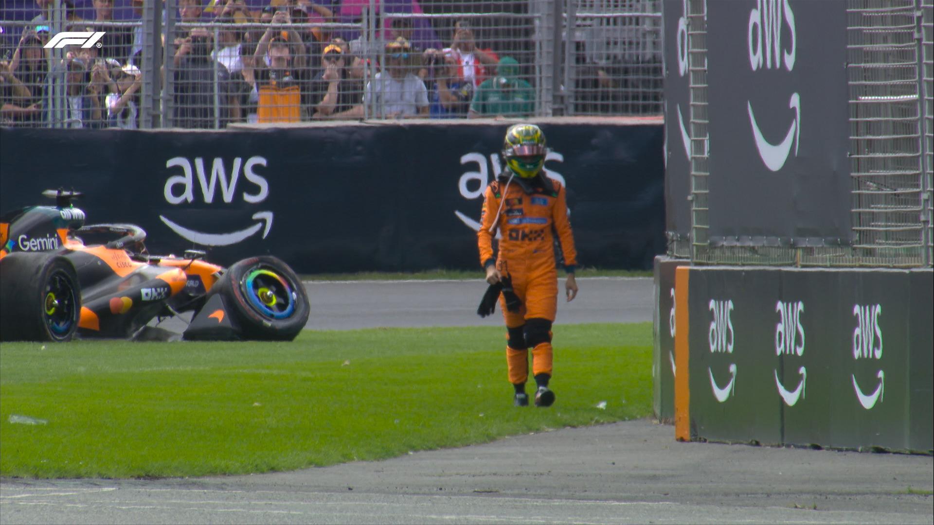 Hometown hero Oscar Piastri crashes in Australian GP
