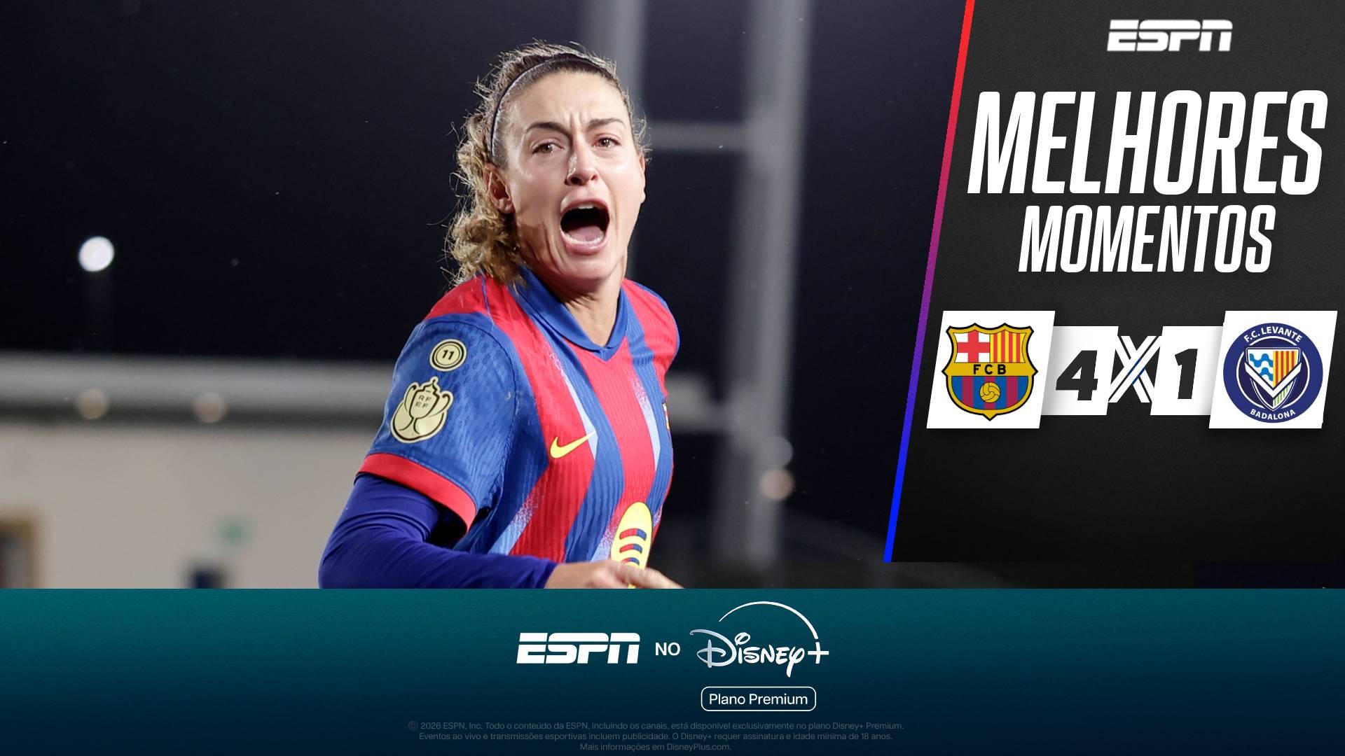 Barcelona goleia Levante Badalona, e enfrenta o Atlético de Madrid na final da Copa da Rainha; VEJA melhores momentos