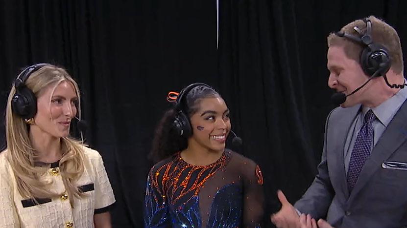 eMjae Frazier expresses her love for her Gators, cementing NCAA Championship