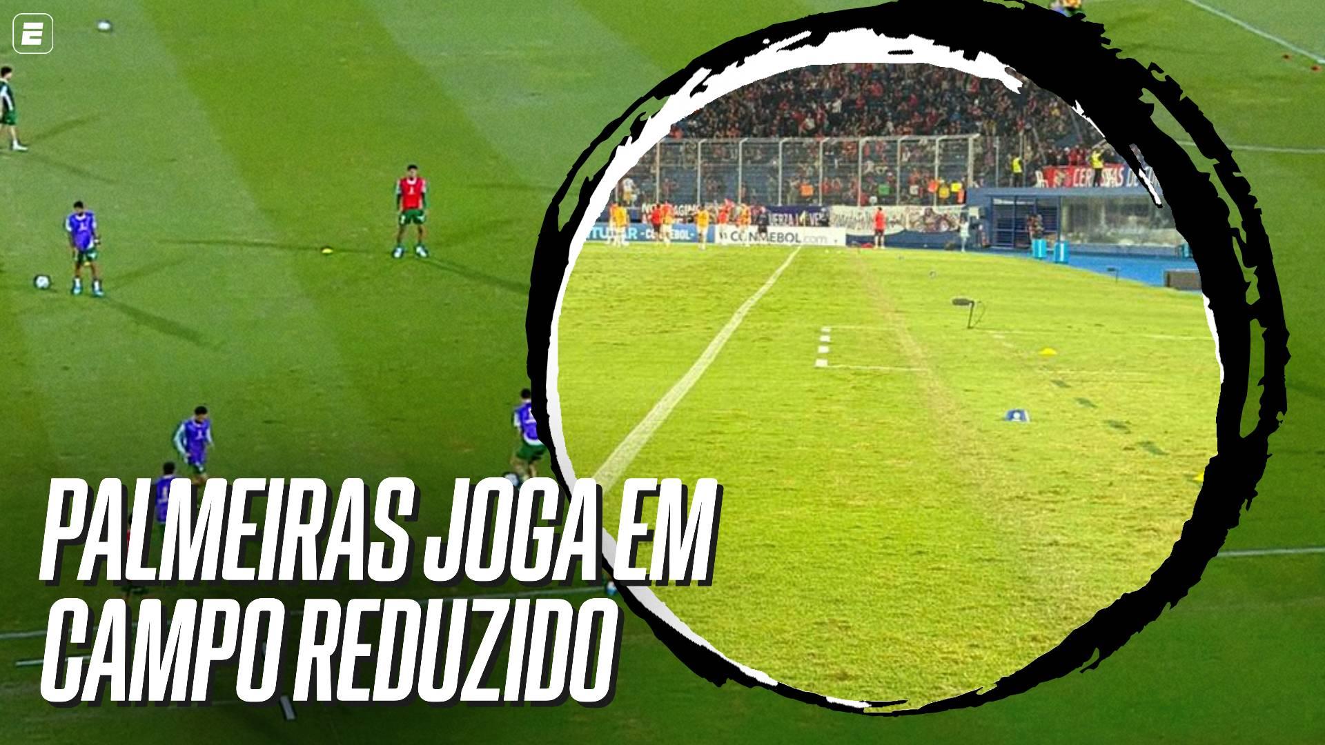 Campo reduzido na Libertadores: VEJA como Cerro Porteño diminuiu gramado para jogo contra o Palmeiras