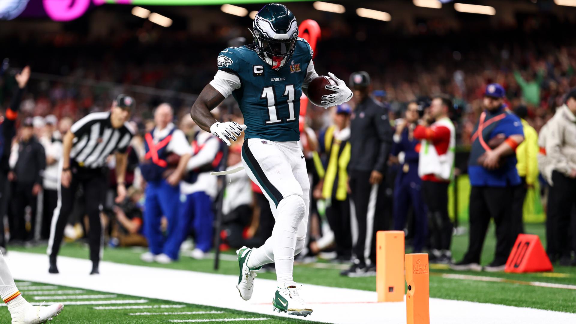 A.J. Brown's 'I scored a touchdown' story: SB LIX