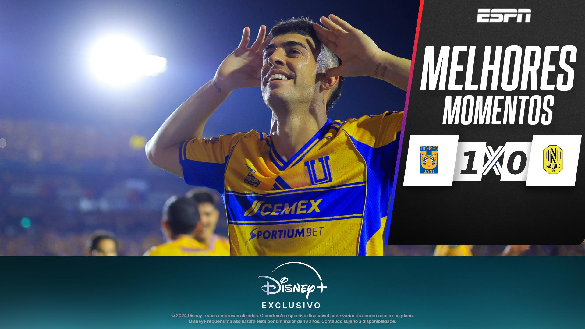 Tigres-MEX 1 x 0 Nashville SC pela Concacaf Champions Cup; veja os melhores momentos