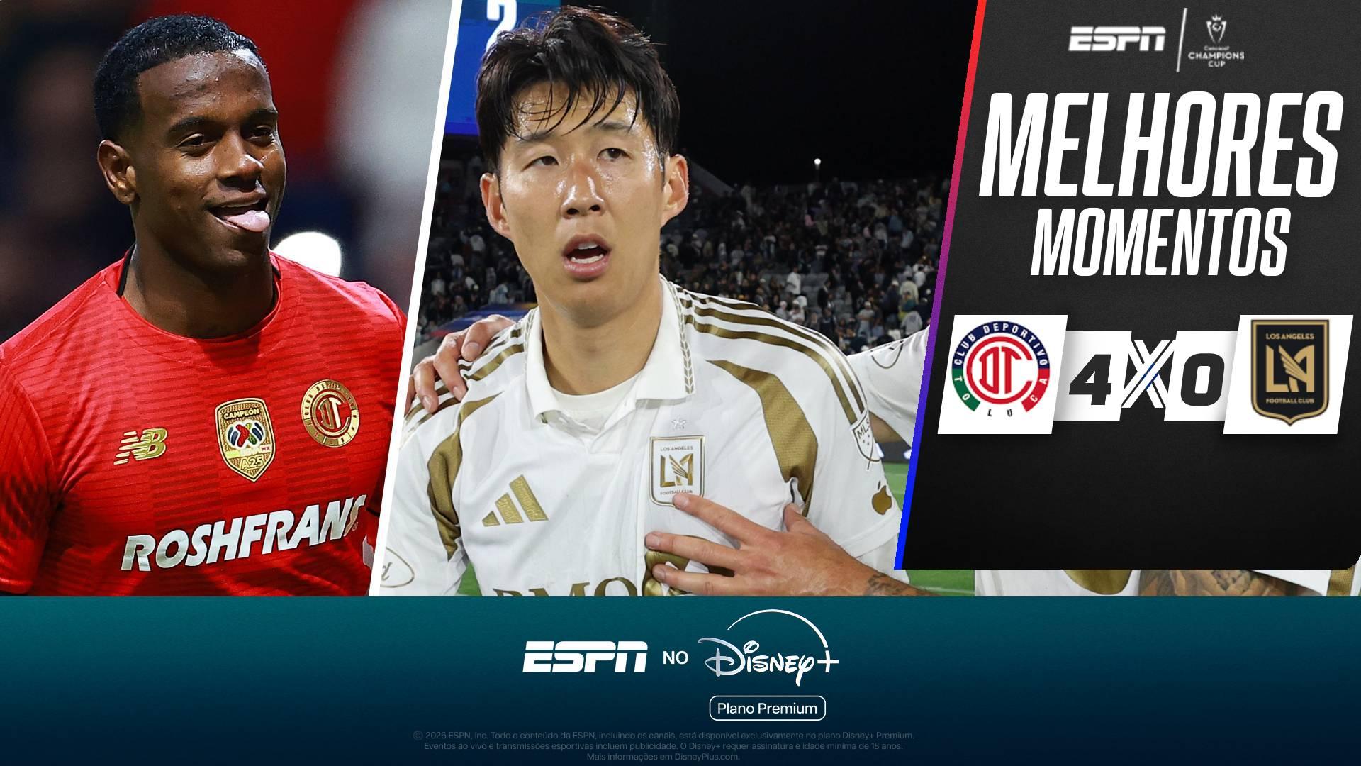 Ex-São Paulo, Helinho marca e Toluca goleia o LAFC de Son pela Concachampions