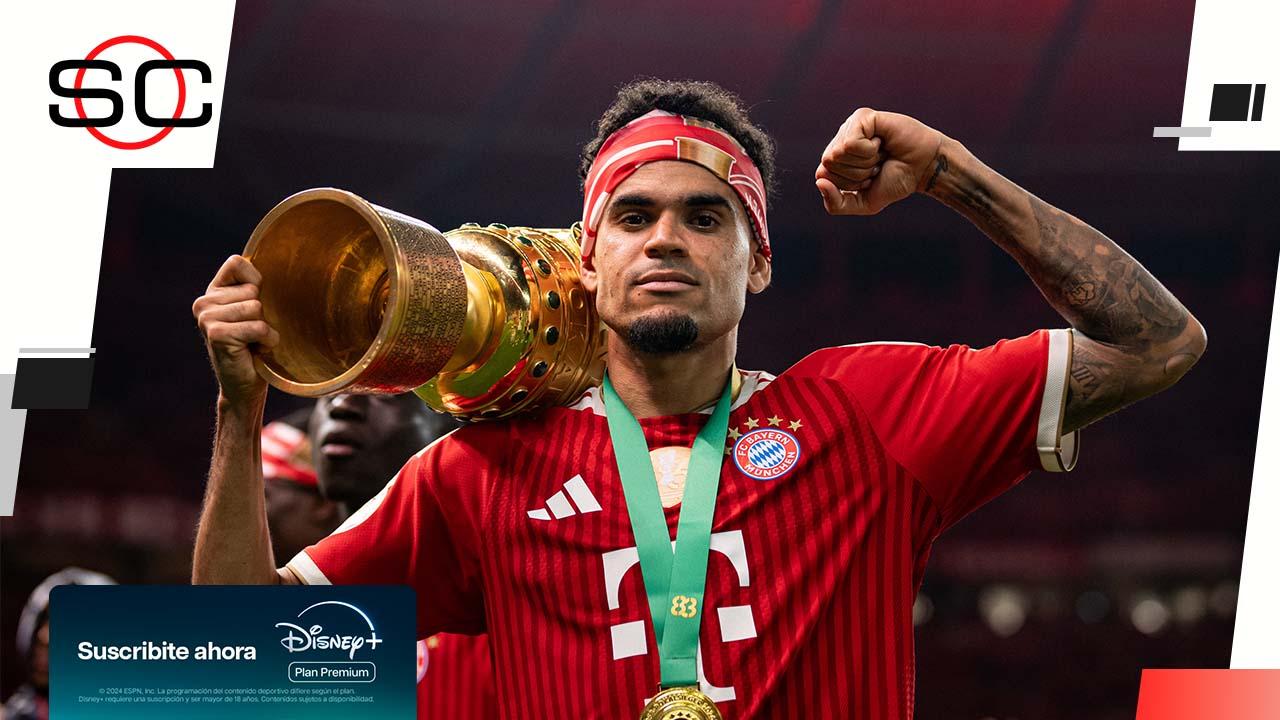 ¡Así festejó Luis Díaz el título de Copa de Alemania!