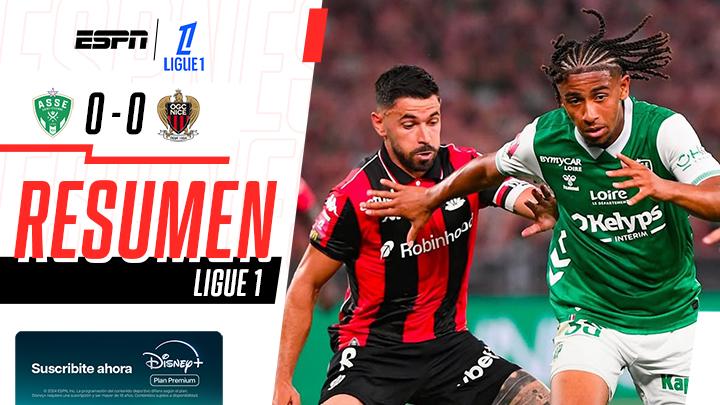 Saint-Étienne y Niza empataron 0 a 0 y la llave se resolverá en la vuelta