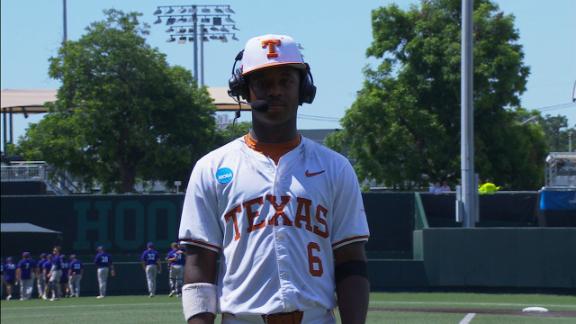 Texas' Anthony Pack Jr. on his monster day at the plate vs. Holy Cross ...