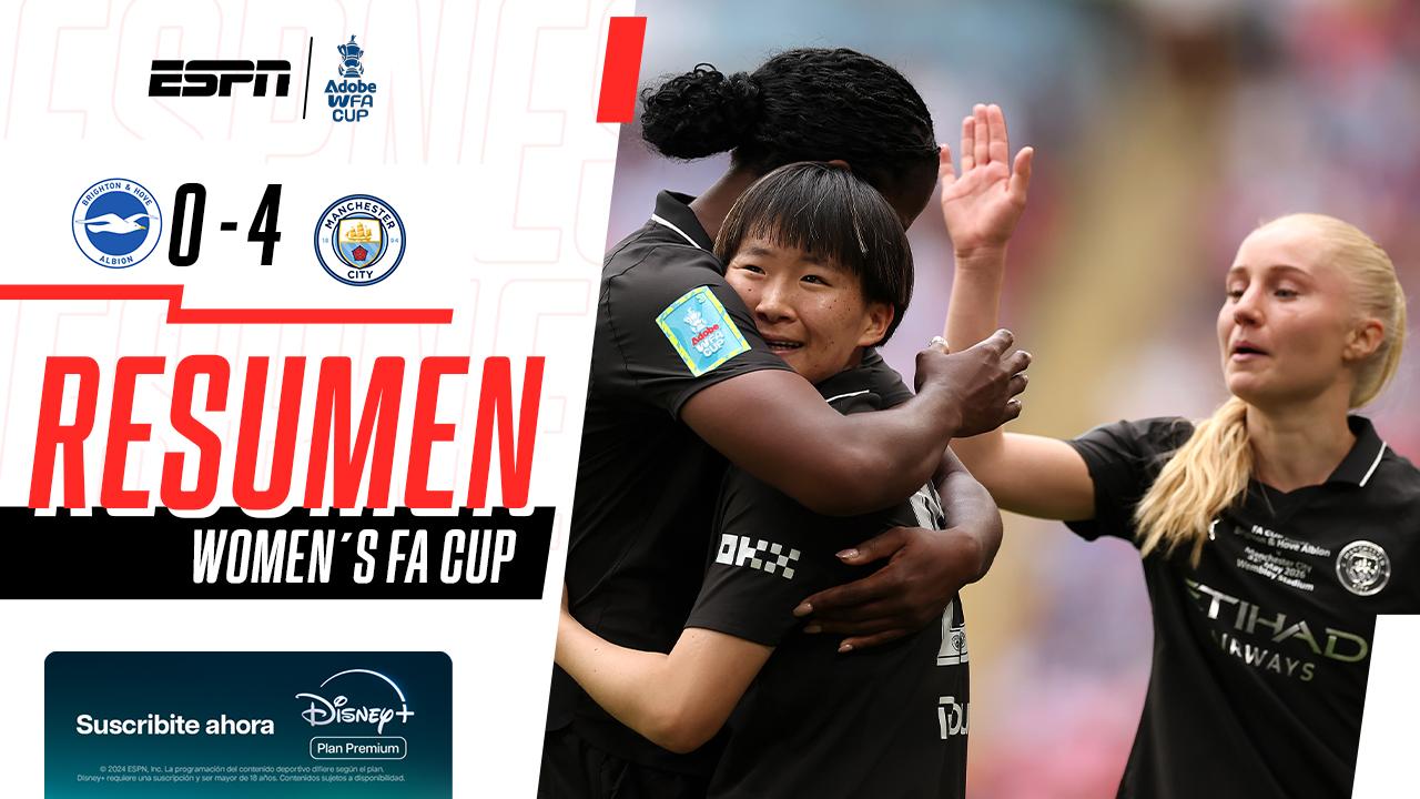 Manchester City venció a Brighton y se coronó en la Women´s FA Cup