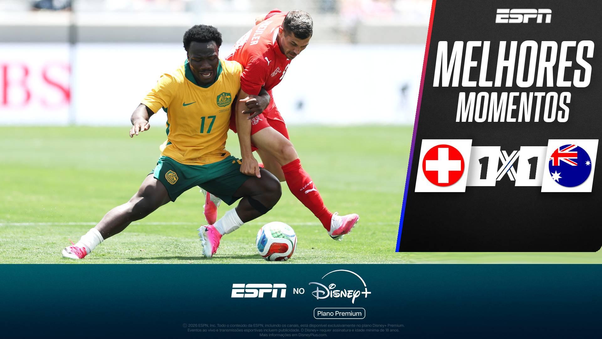 Com gols praticamente iguais, Suíça e Austrália empatam em último amistoso antes da Copa do Mundo