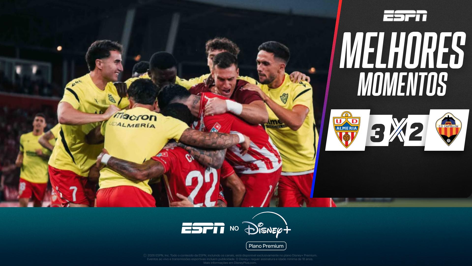 Time de ex-Palmeiras, Almería vence Castellón de virada e avança à final dos playoffs de acesso em LALIGA; VEJA como foi