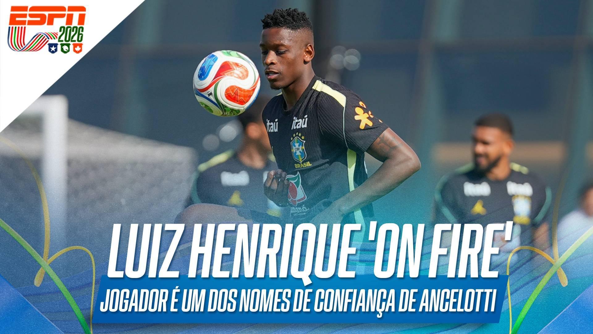 Personalidade e confiança de Ancelotti: Luiz Henrique briga por titularidade na Seleção Brasileira