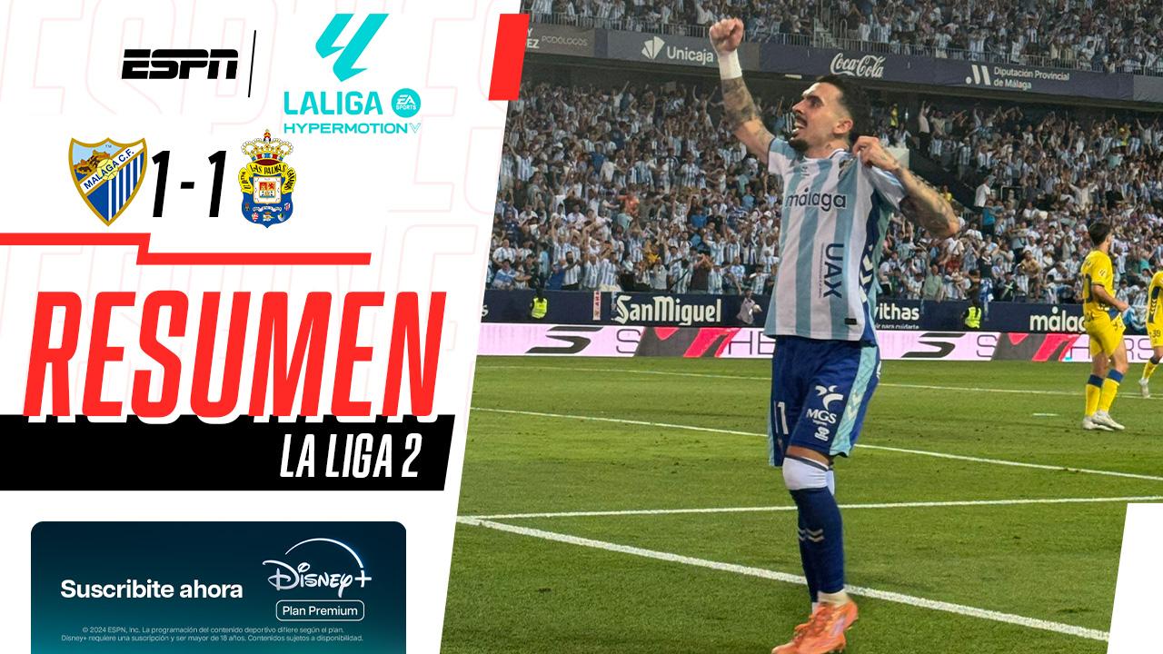 ¡Málaga igualó ante Las Palmas en La Rosaleda y jugará la final para ascender a LaLiga!