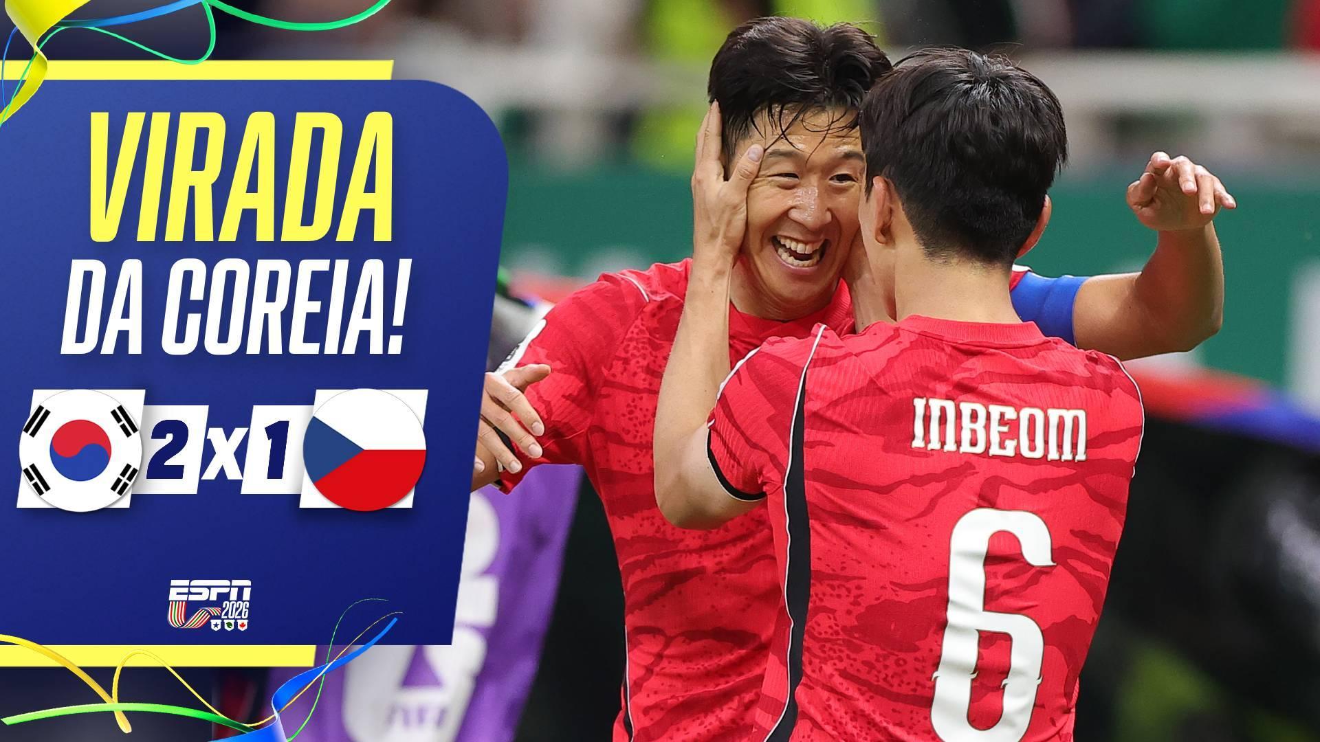 De 'latereio' a golaço: como foi a virada da Coreia do Sul sobre a República Tcheca em estreia na Copa