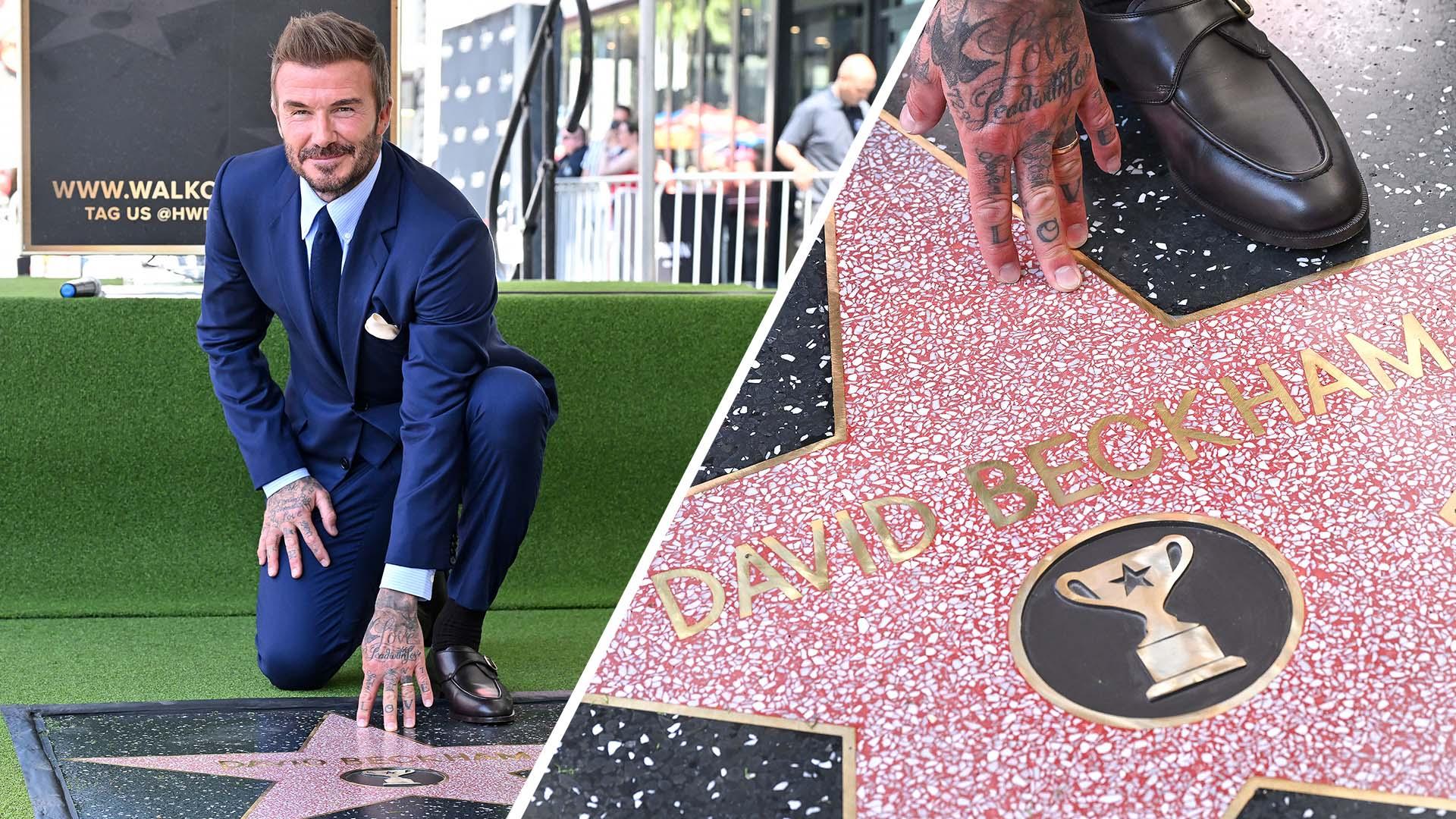 Beckham receives his star on the Hollywood Walk of Fame