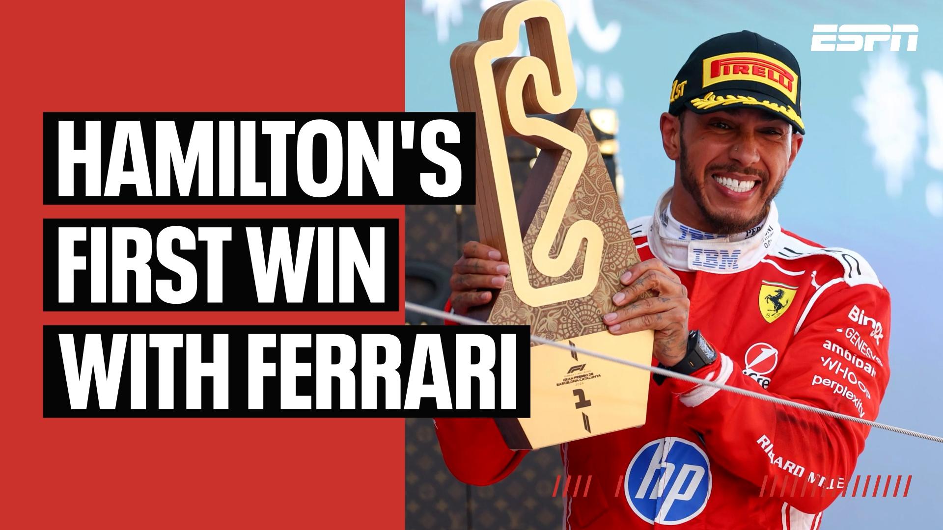Hamilton mirrors Schumacher with first Ferrari win