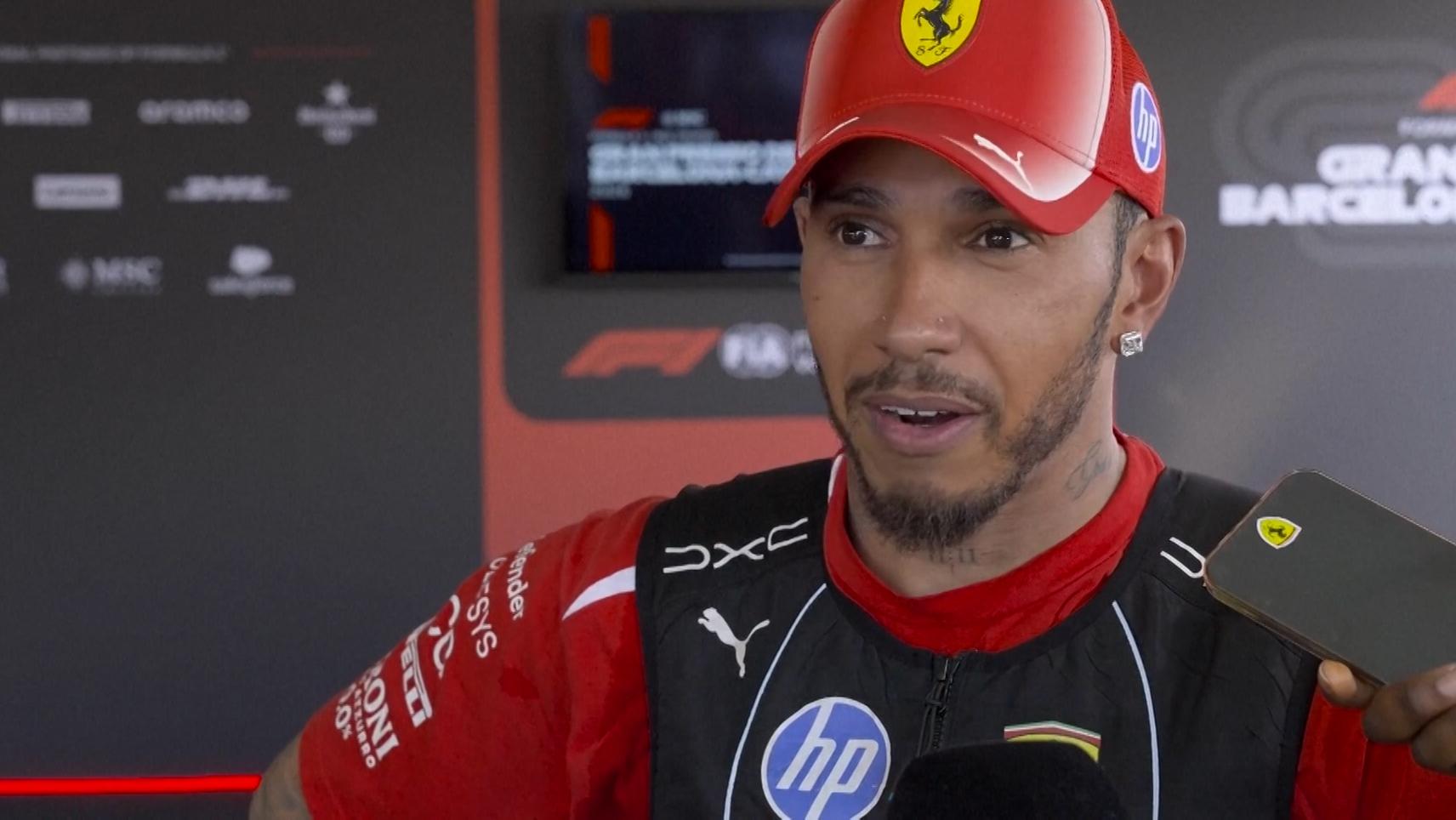 Hamilton struggles for words after first Ferrari win: 'Just wow!'
