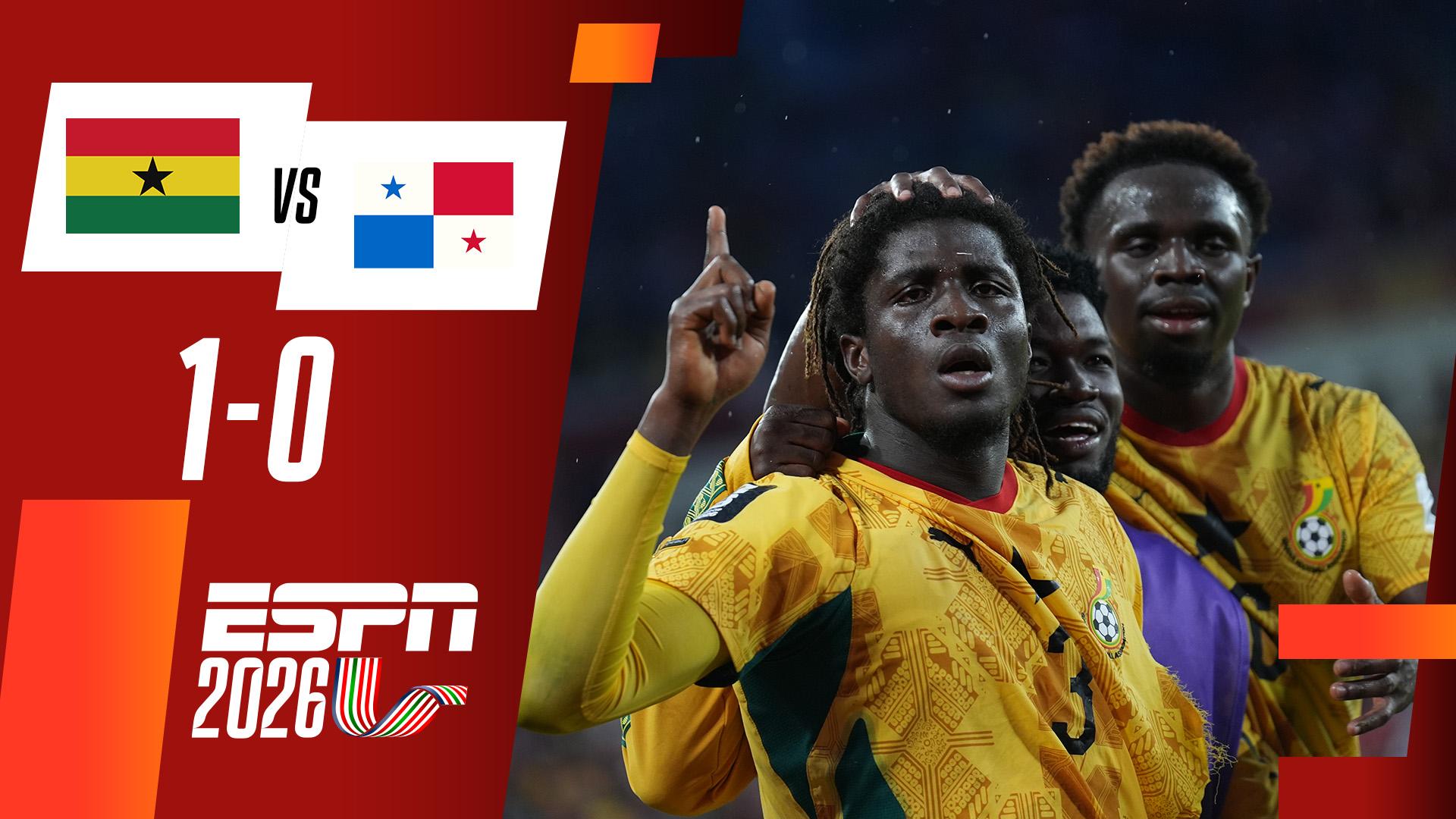 Ghana vence con gol de último minuto a Panamá