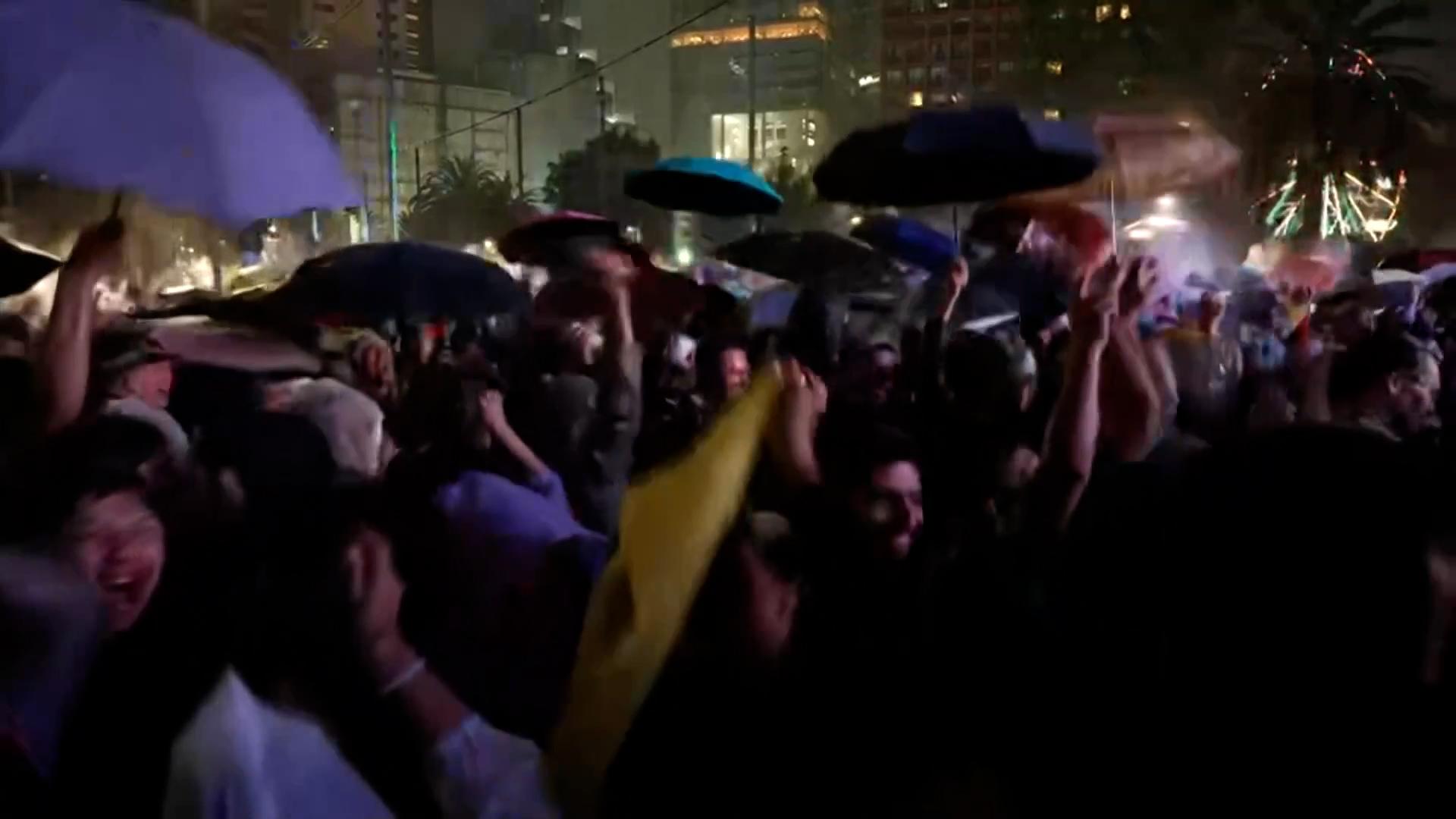 Mexico fans came ready with umbrellas to celebrate goal vs. Czechia