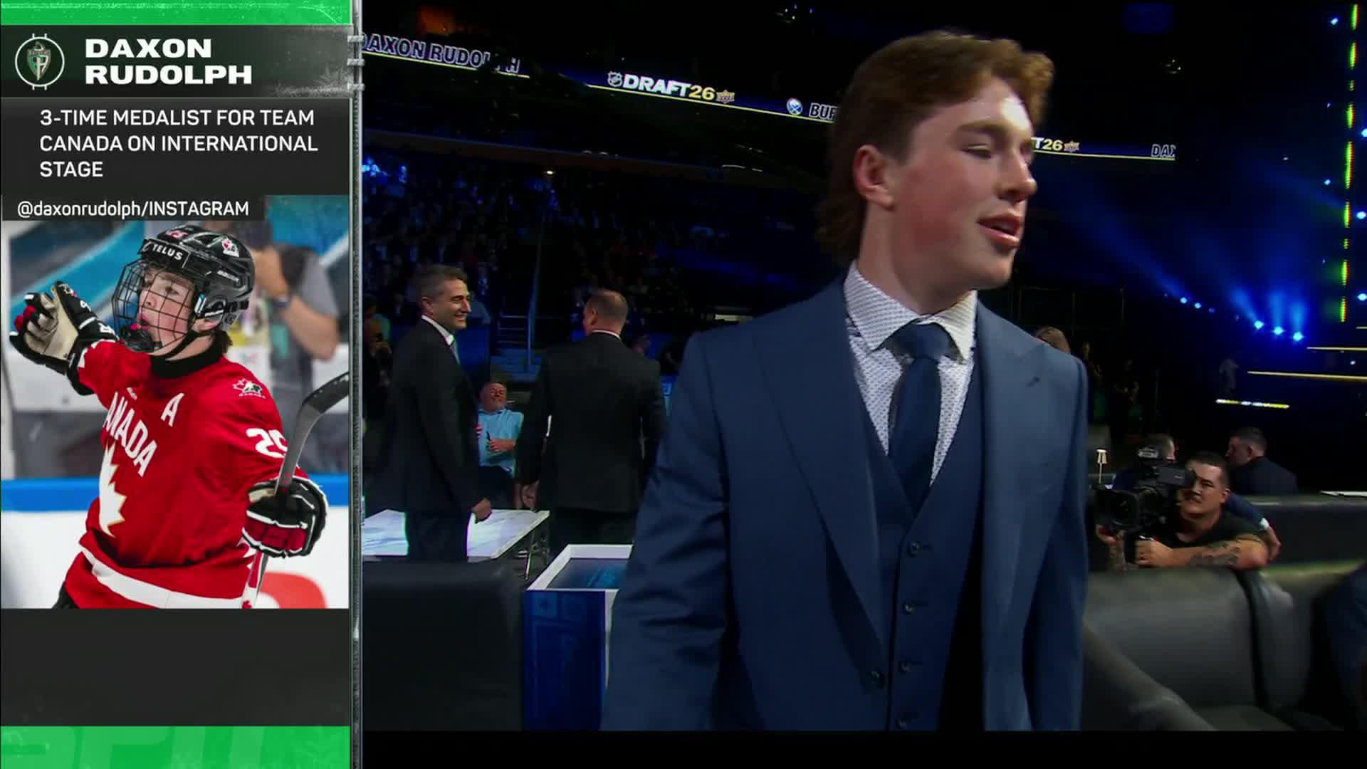 Buffalo Sabres select Daxon Rudolph at No.4 in NHL draft