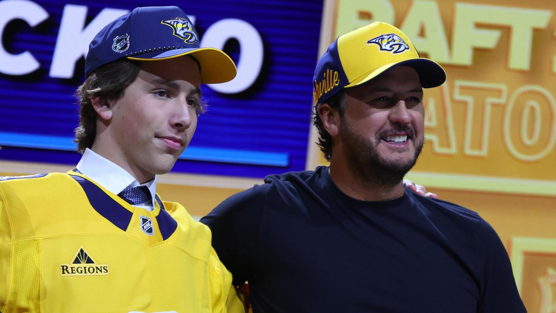 Luke Bryan announces Nashville Predators select Wyatt Cullen with No. 10 pick