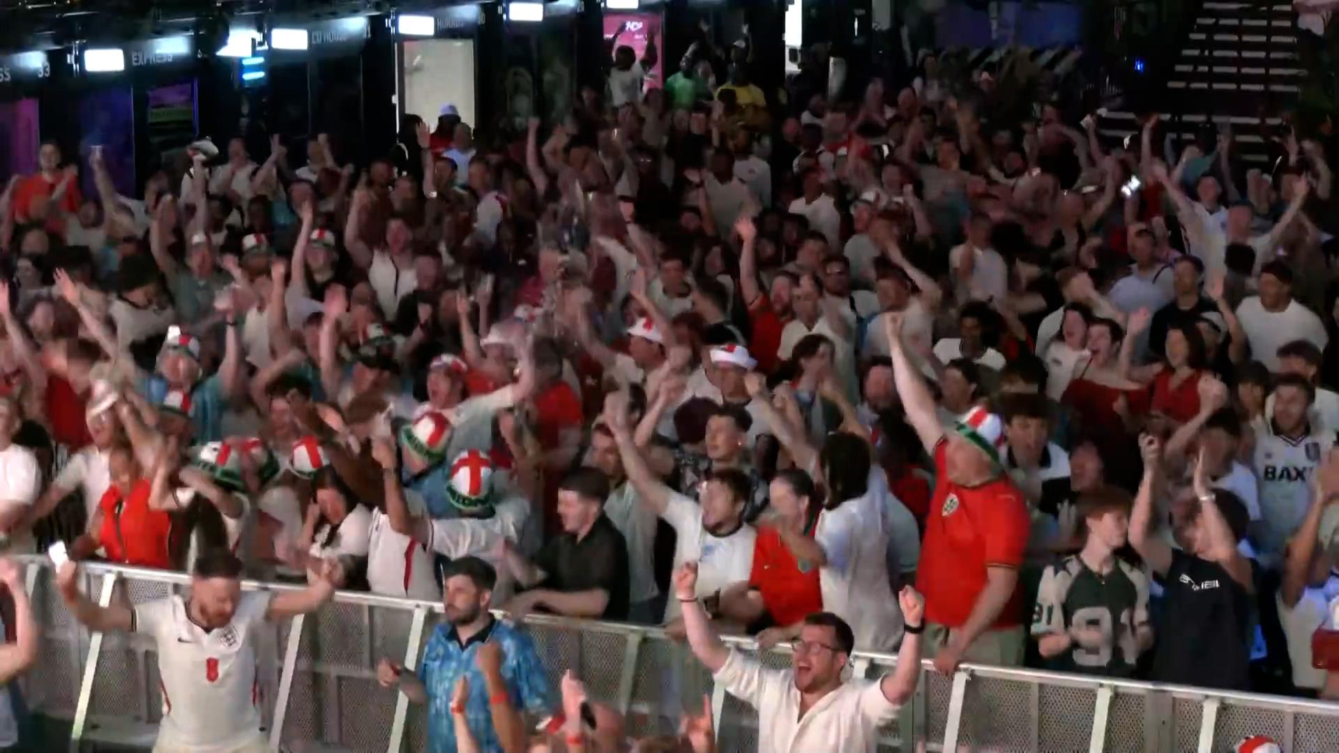 England fans celebrate after breakthrough vs. Panama
