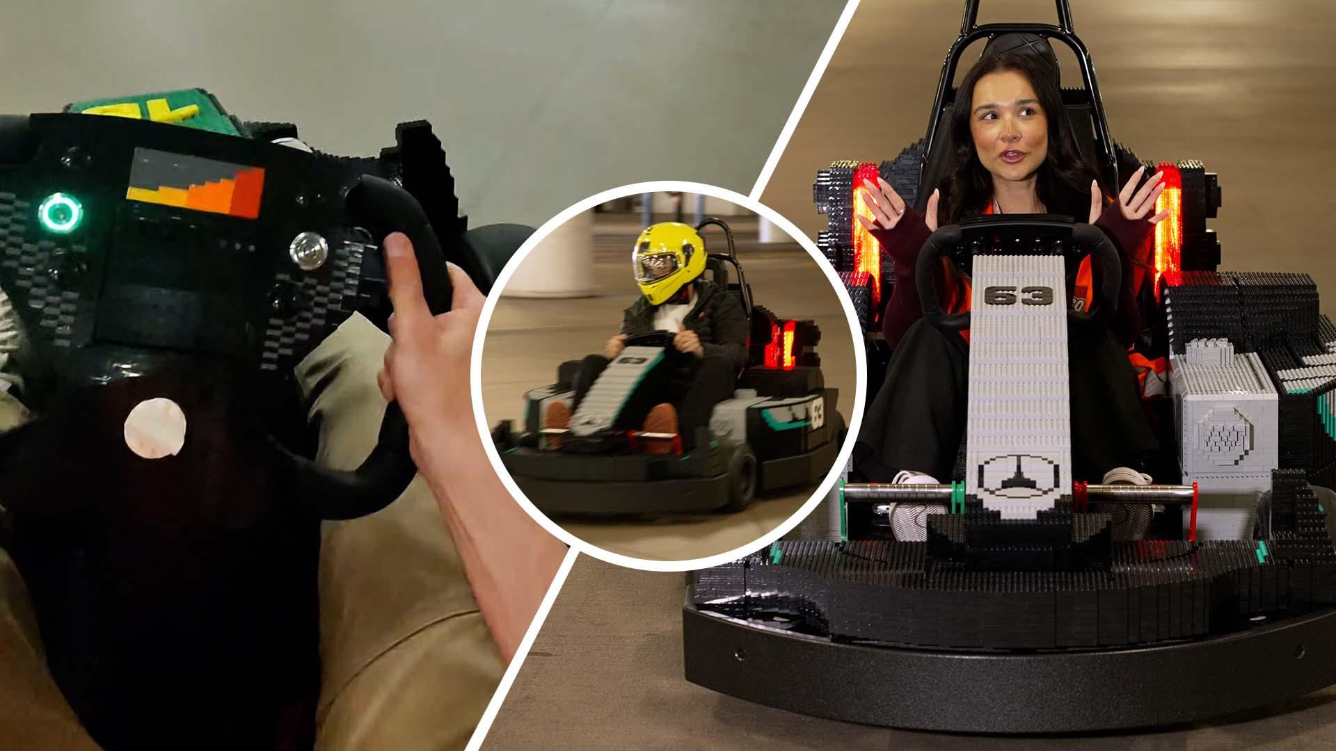 We got to test drive the LEGO F1 karts