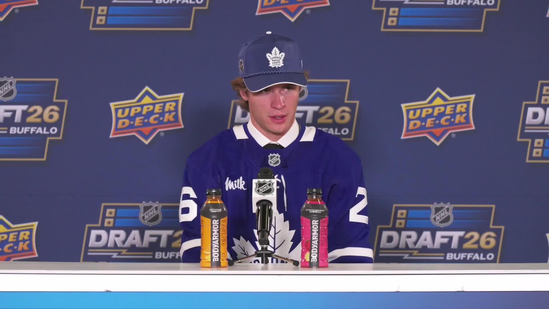 Gavin McKenna excited to step onto the ice as a Maple Leaf