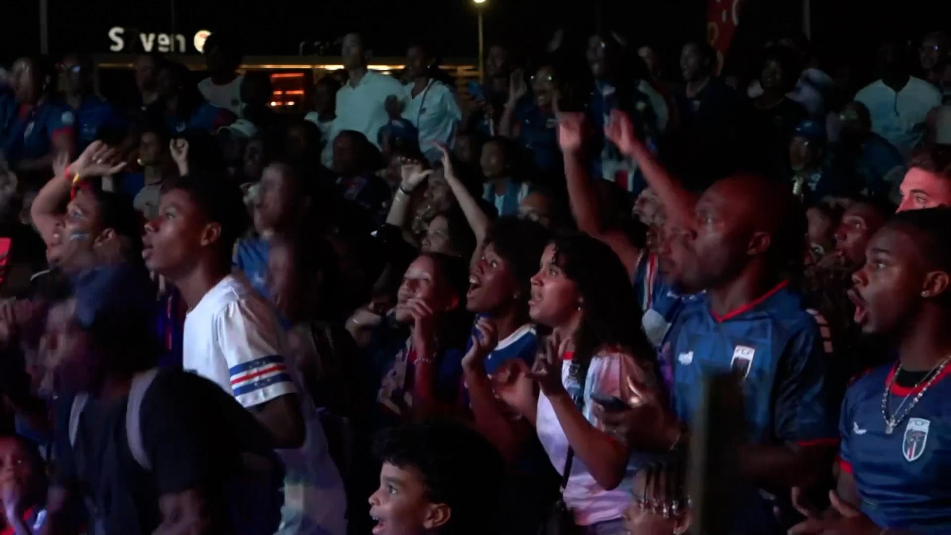 Cape Verde fans go wild after goal vs. Argentina