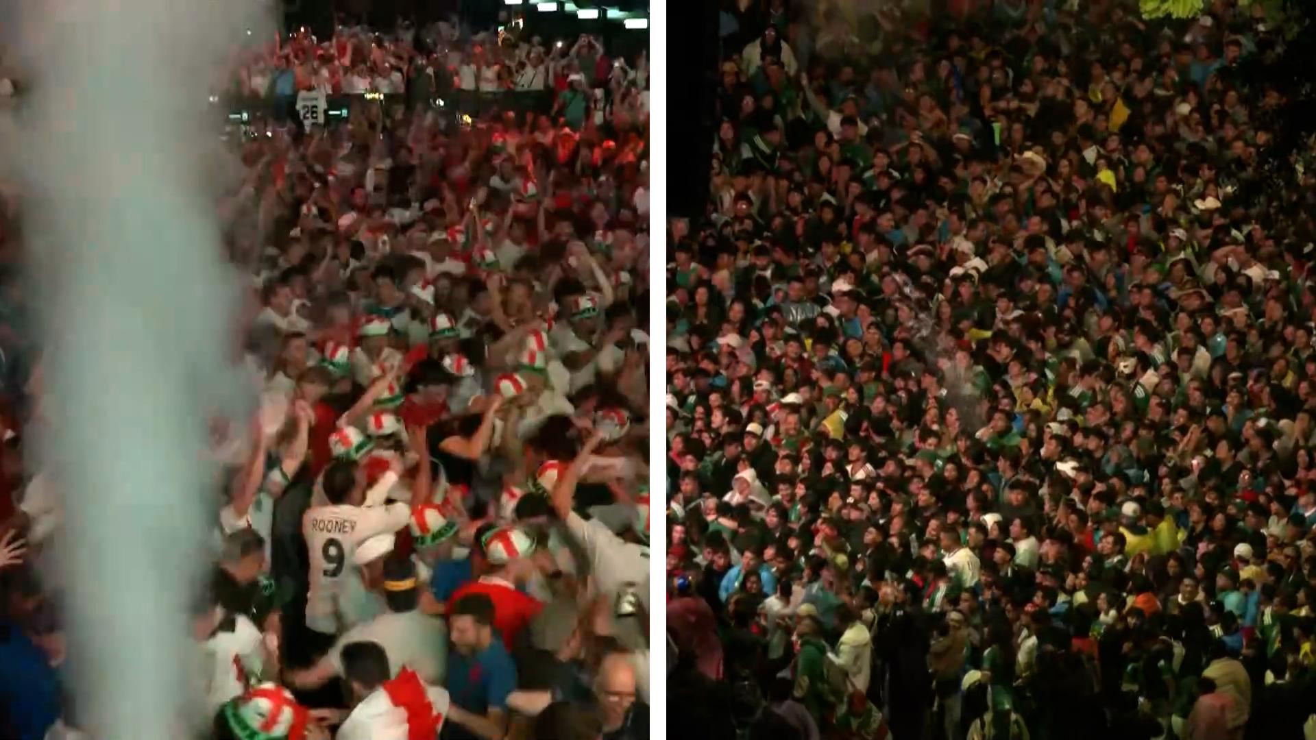 Party in London, pain in Mexico City as England hold on to win