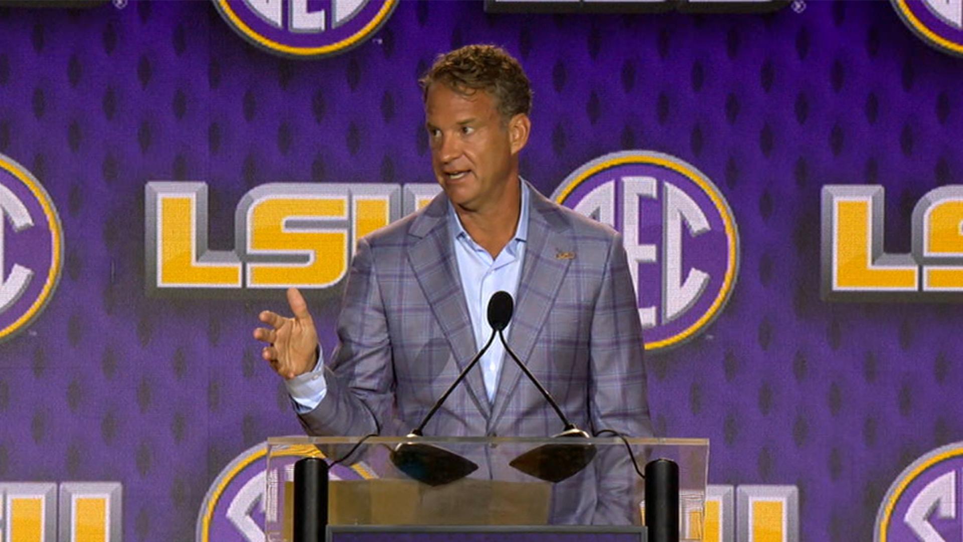 LSU's Lane Kiffin addresses NIL, football calendar issues