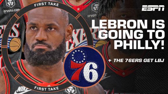 On the show First Take, Stephen A. Smith is joined by Courtney Cronin to discuss the latest news that LeBron James signed a contract with the Philadelphia 76ers for two years worth $8 million with a player option.