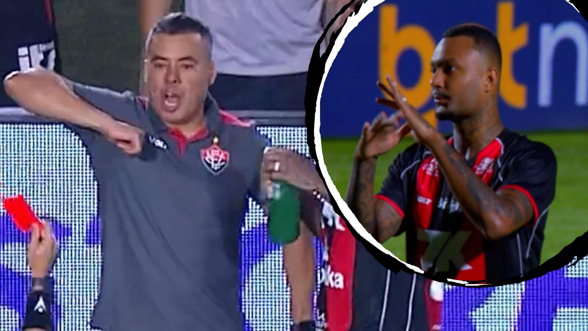 Acertou? Simon analisa decisões da arbitragem no primeiro tempo de Vitória x Palmeiras; VEJA!