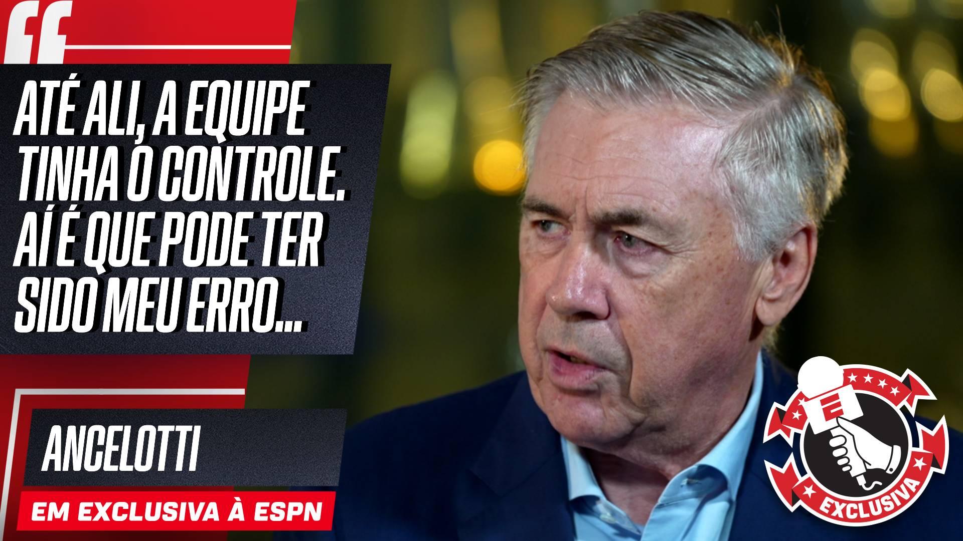 Em exclusiva à ESPN, Ancelotti diz que Brasil perdeu a Copa do Mundo na pausa da hidratação contra a Noruega