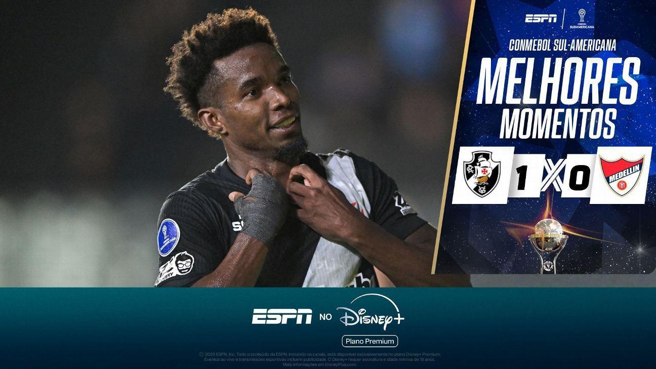 Vasco vence Independiente Medellín e enfrenta o Olímpia nas oitavas de final da Sul-Americana; VEJA como foi