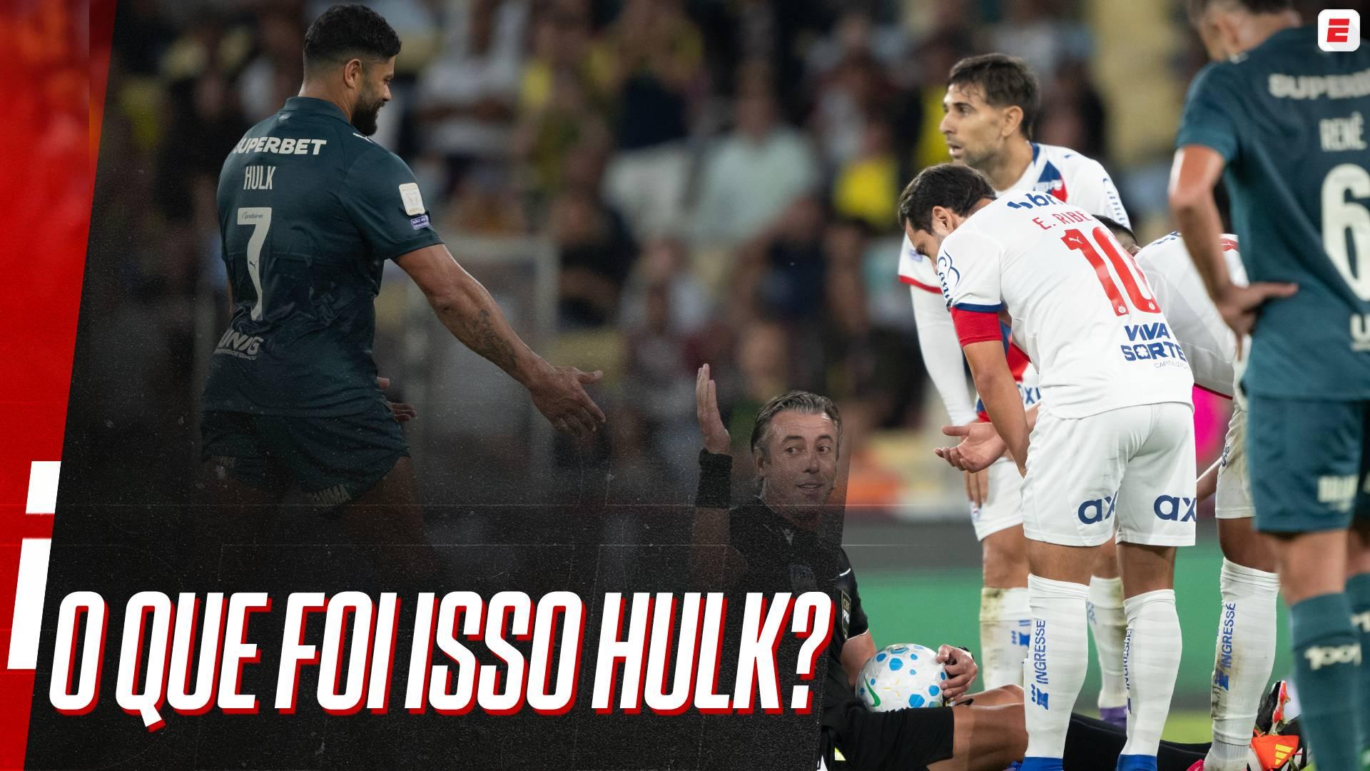 Hulk tromba em Raphael Claus e derruba árbitro em Fluminense x Bahia; VEJA