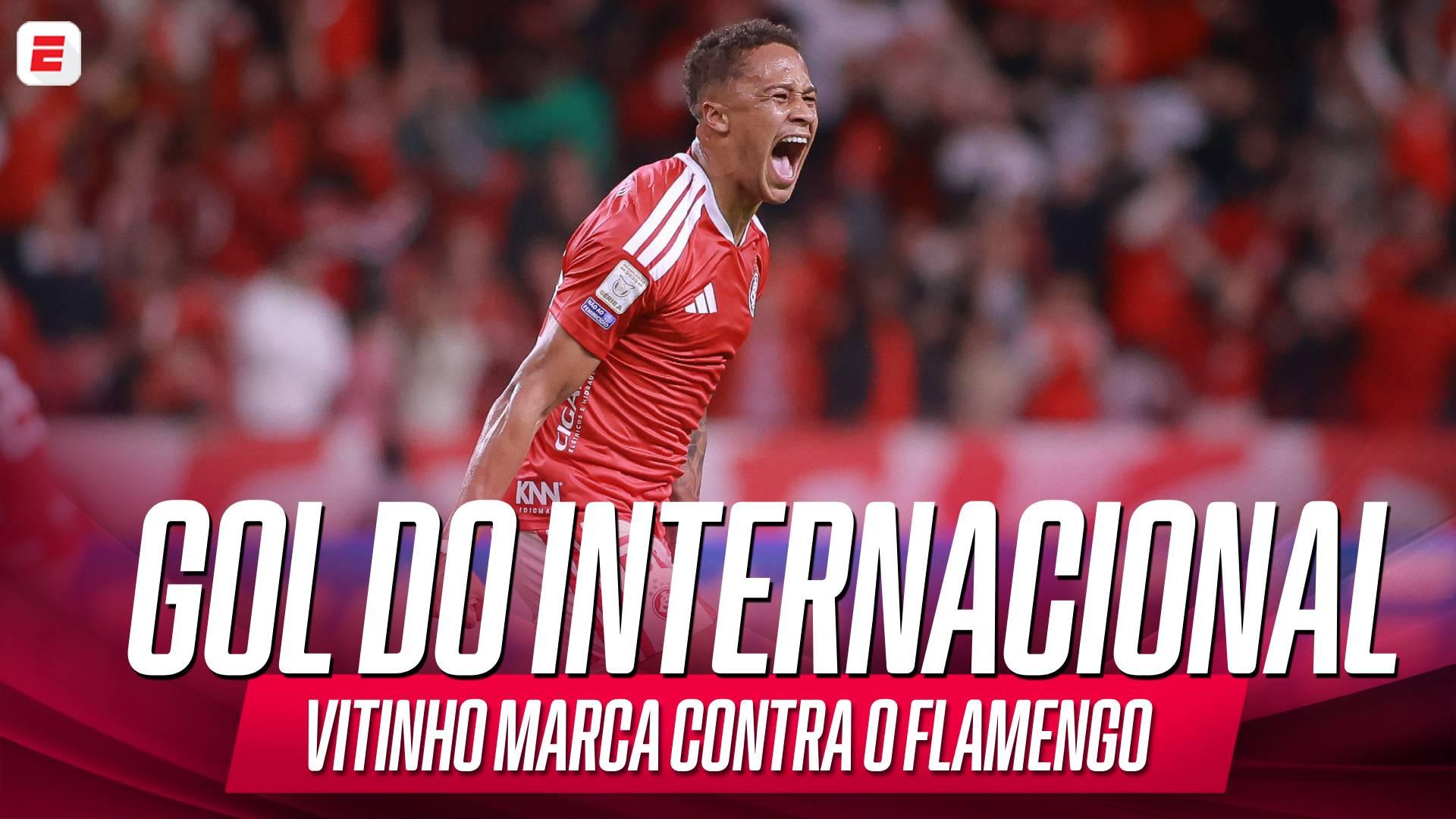 Gol do Internacional! Vitinho abriu o placar contra o Flamengo pelo Brasileirão; VEJA o gol