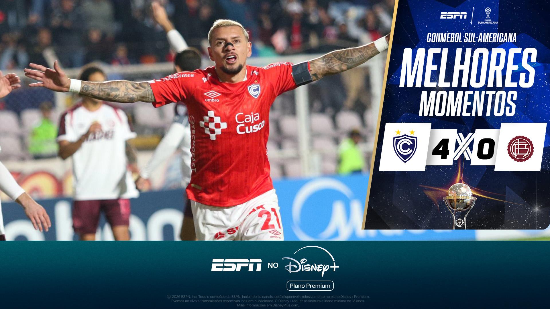 Cienciano 4 x 0 Lanús na CONMEBOL Sul-Americana: veja os melhores momentos