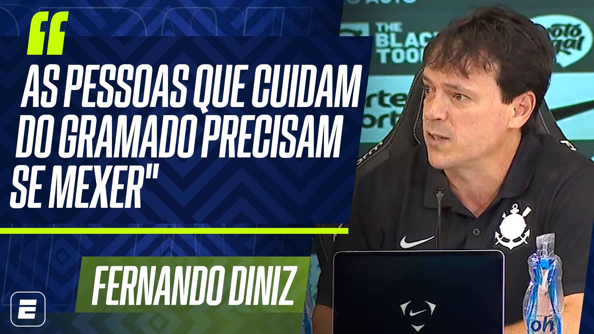 Diniz expõe frustração com gramado da Neo Química Arena: 'Pior desde que foi construída'