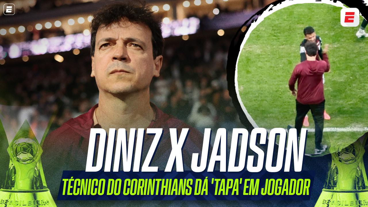 Empurrão, tapa e mais: como foi a confusão entre Diniz e Jadson em Corinthians x Athletico-PR; VEJA