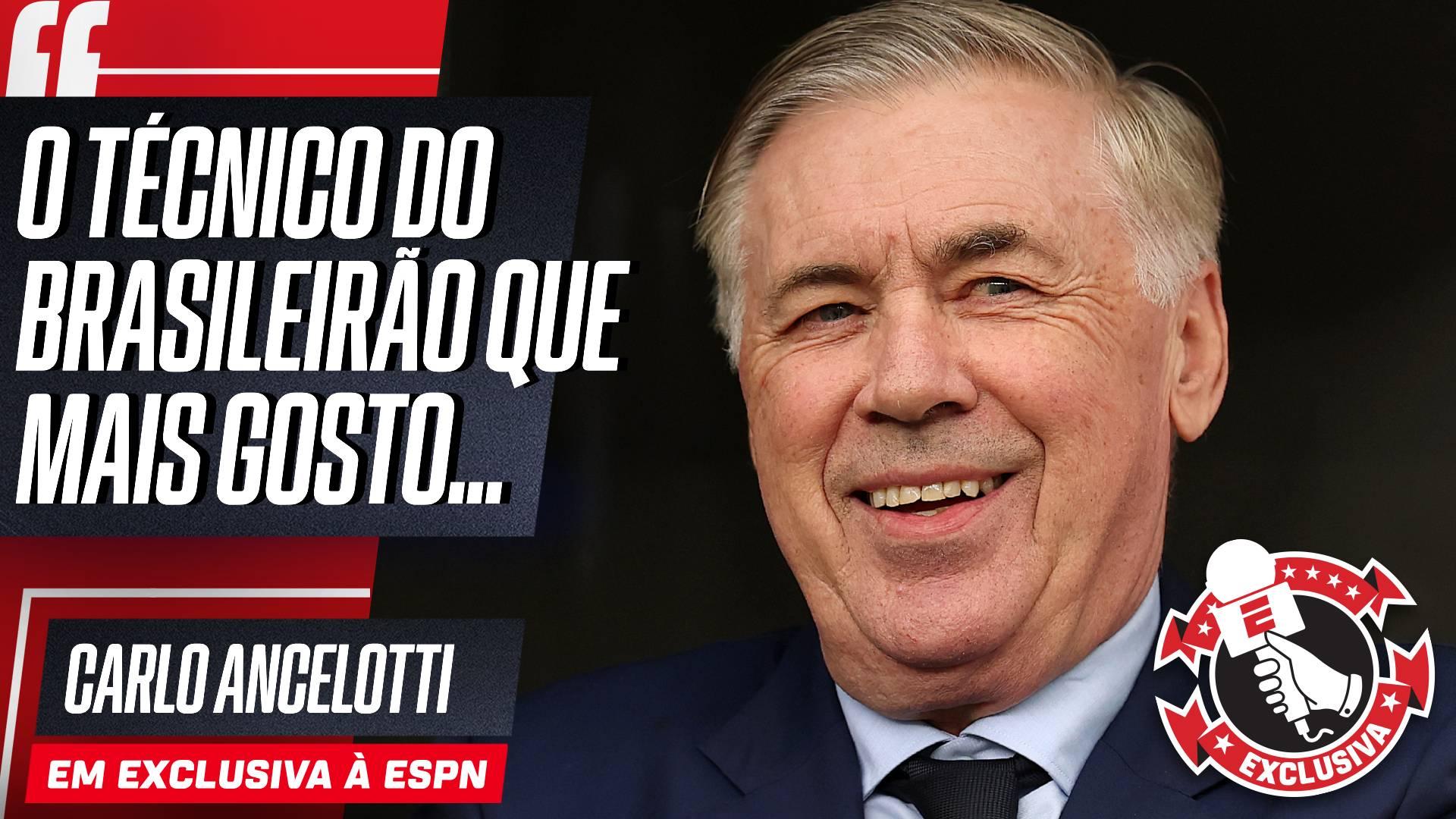 De maior surpresa na Seleção ao técnico que mais admira no Brasileirão, Ancelotti responde tudo à ESPN