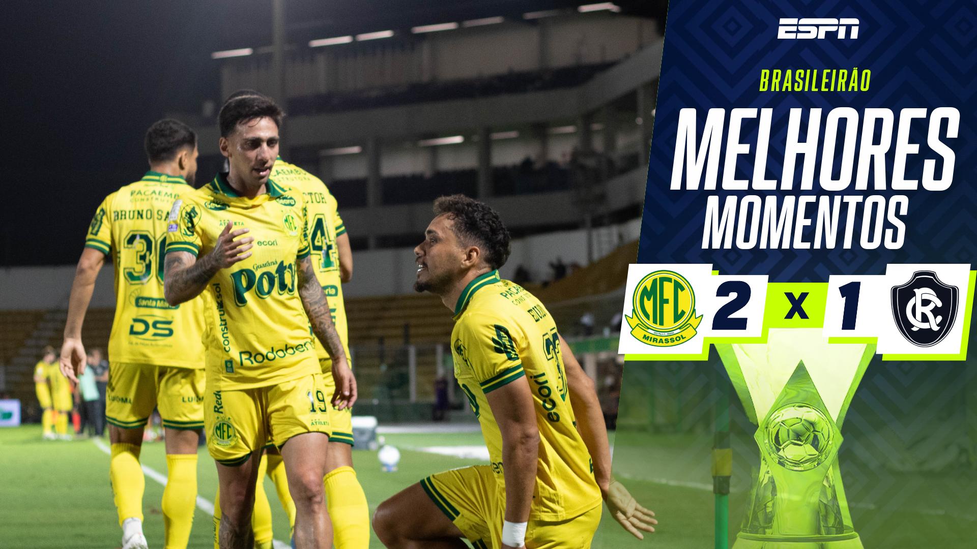 Mirassol vence o Remo pelo Campeonato Brasileiro e sai da zona de rebaixamento; VEJA os melhores momentos