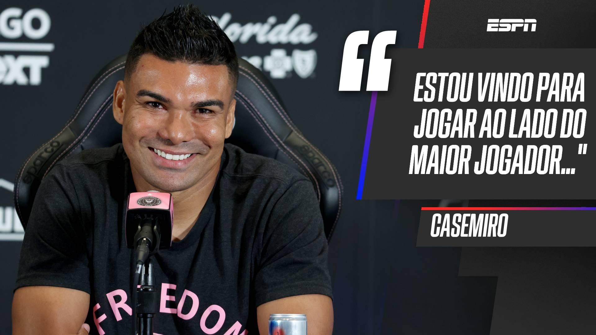Casemiro chama Messi de 'Deus' em sua apresentação no Inter Miami: 'Melhor jogador de todos os tempos'