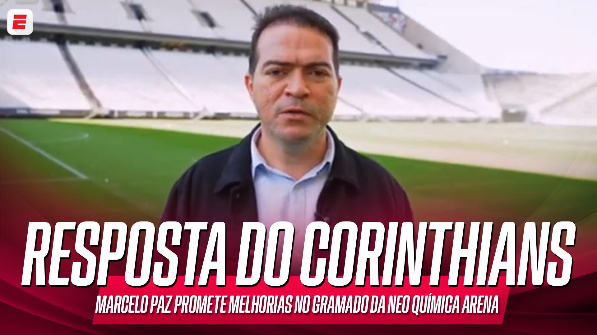 Marcelo Paz fala sobre situação do gramado do Corinthians e reunião para melhorias