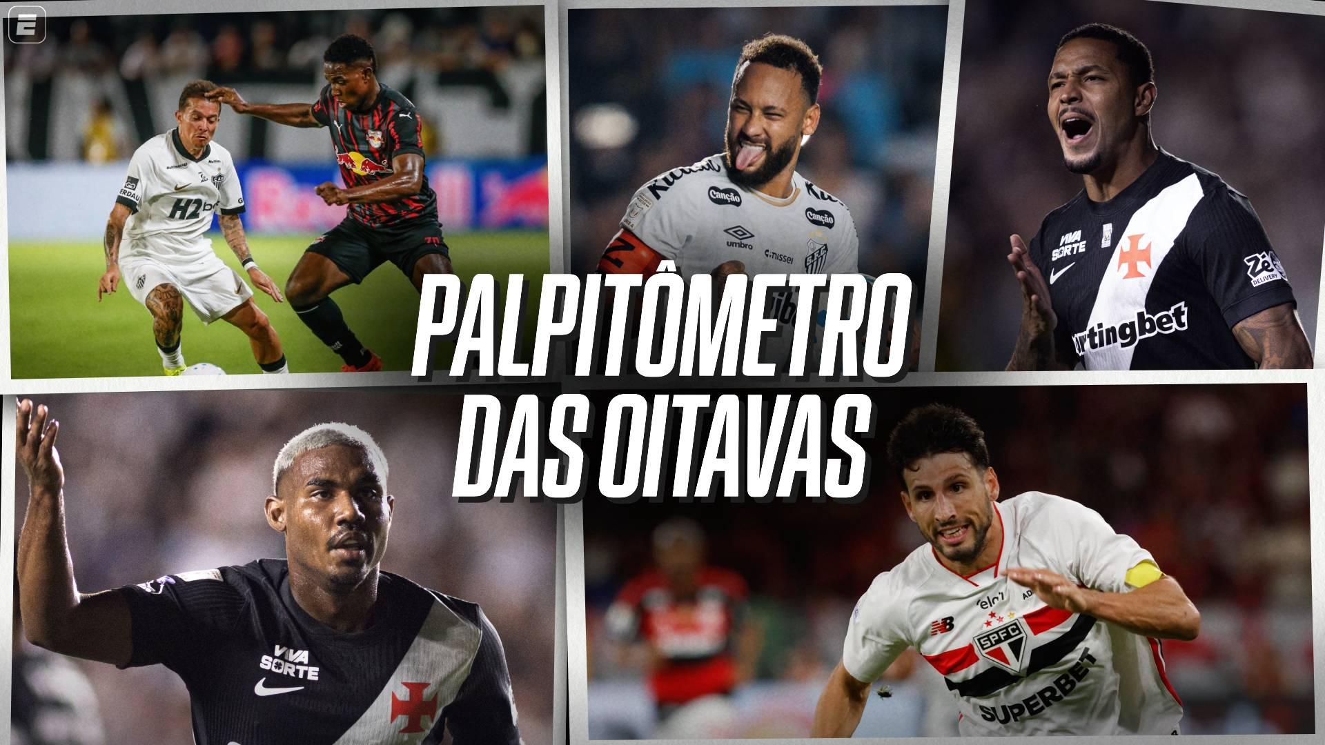 Bragantino x Atlético-MG, São Paulo, Santos e Vasco: até onde vão os brasileiros na Sul-Americana? Veja o PALPITÔMETRO da ESPN