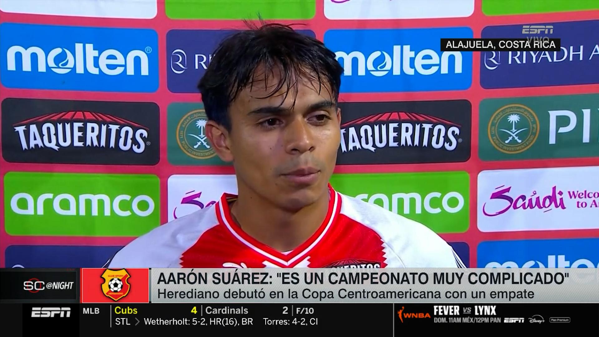Aarón Suárez: "Tenemos visitas bastante complicadas, teníamos que ir por los tres puntos"