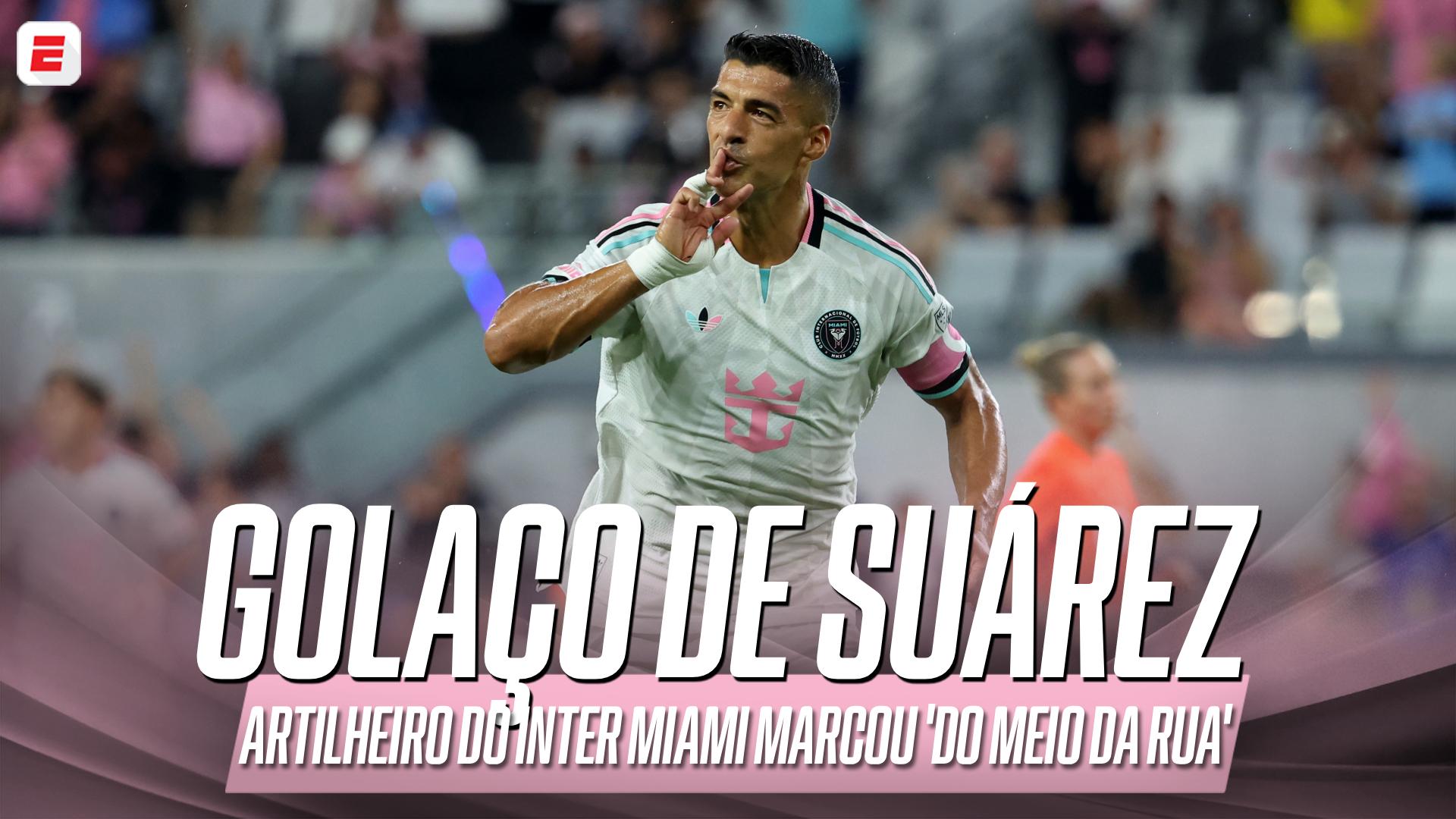 GOLAÇO DE SUÁREZ! Artilheiro do Inter Miami vê goleiro rival adiantado e acerta chutaço de primeira